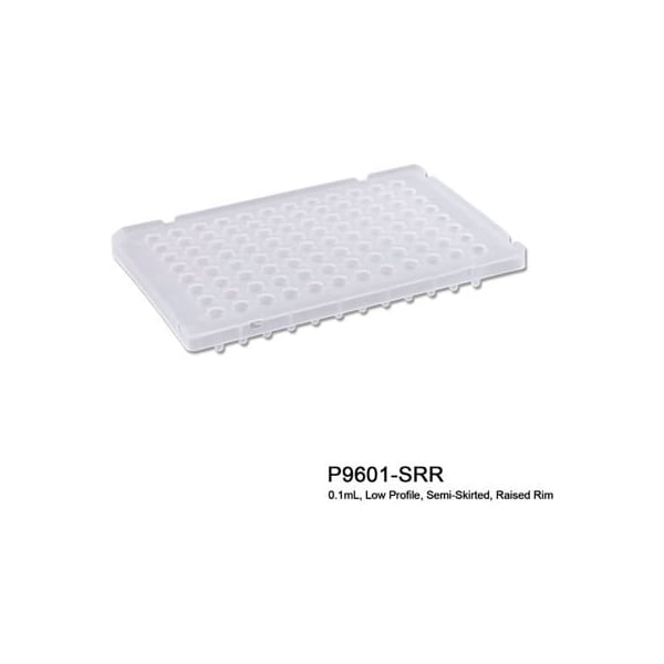 Mtc Bio MTC Bio PureAmp PCR Plate For 0.1 ml Tube, 96 Place, Semi Skirted W/Raised Rim, 50 Pack P9601-SRR - main